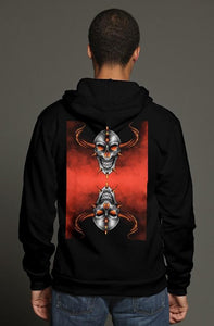 Two-Headed Fiend Zip Hoodie - Black - TatteredTs